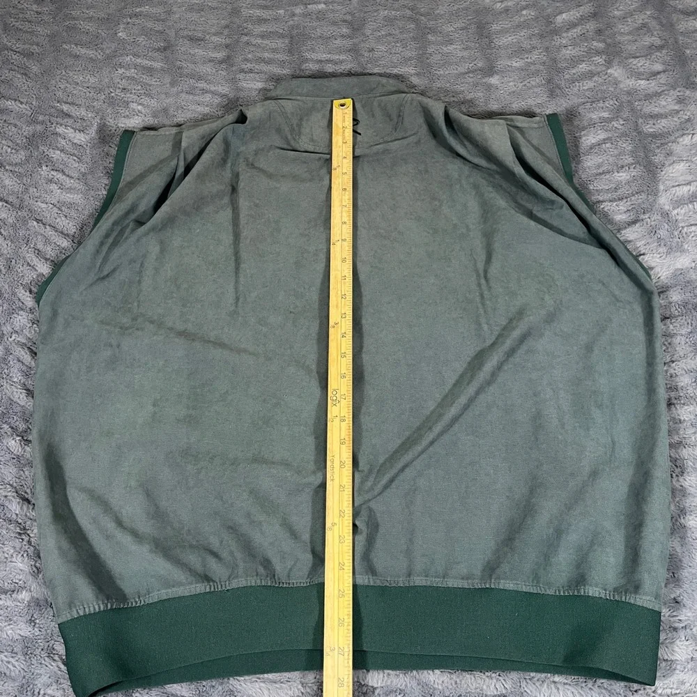 Zero Restriction‎ Golf Vest XL Green Quarter Placket Made in USA Cherry Creek